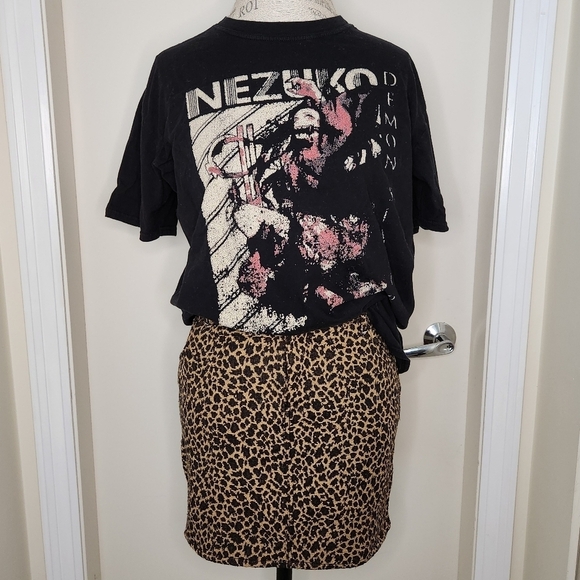 Vintage 90s Cheetah Mini Skirt - Picture 1 of 10